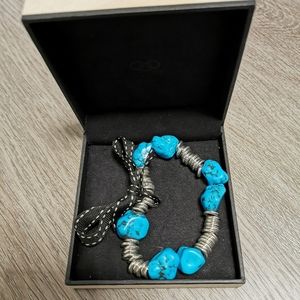 Links of London Turquoise Links Bracelet, sterling silver 925 stamped.